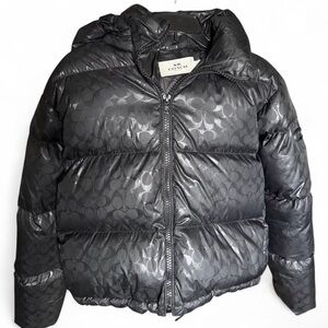 Coach Signature Black Puffer Jacket
